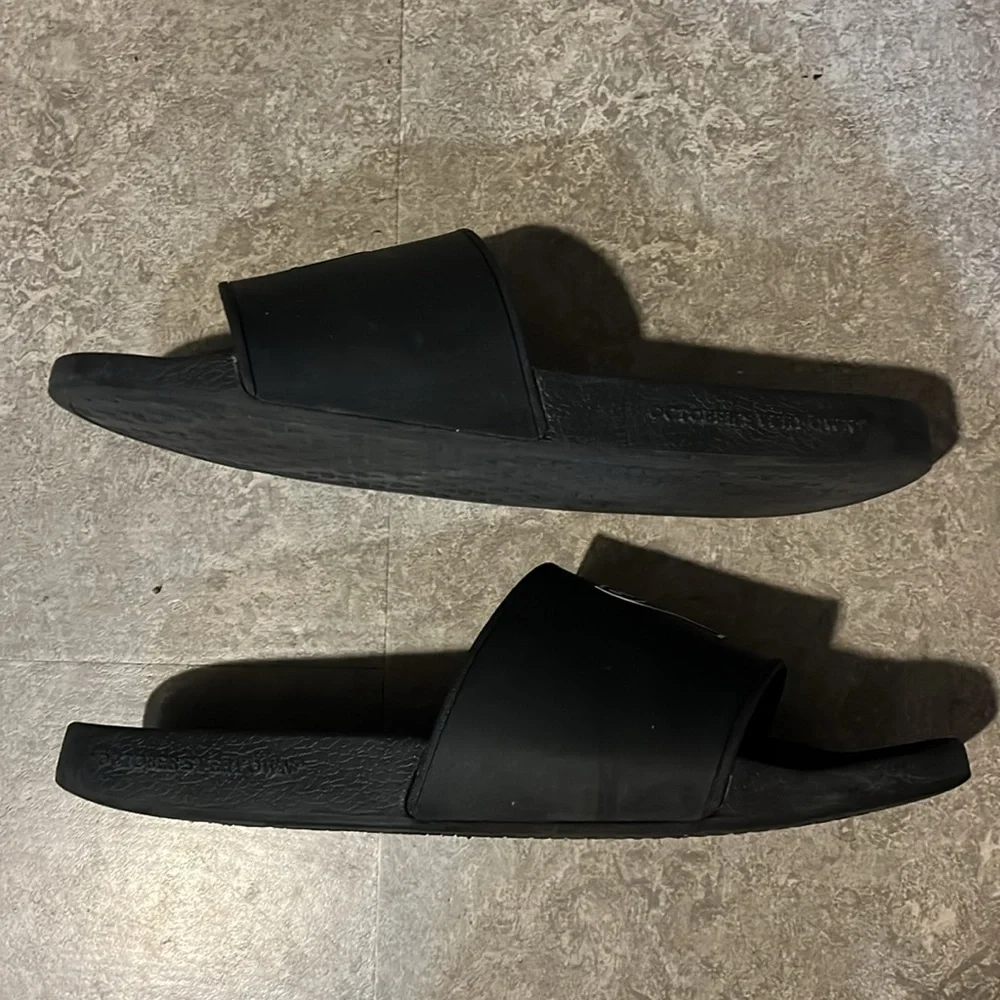 OVO October's Very Own Slides Black (White Owl) Size 9